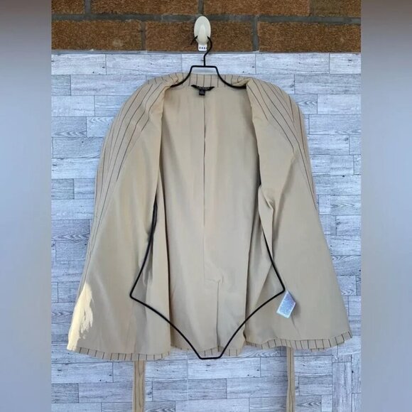 RALPH LAUREN BLACK LABEL Womens Pinstripe Work Two-Button Blazer size 14 - Picture 13 of 16